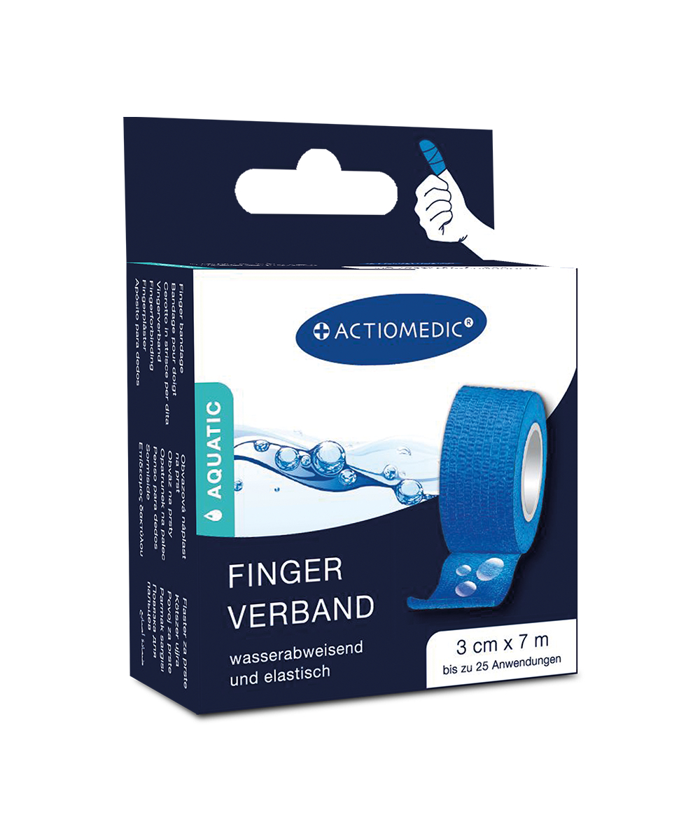 Bandage cohsif forestier Aquatic Actiomedic, disponible en couleur chair ou en bleu, XX73527