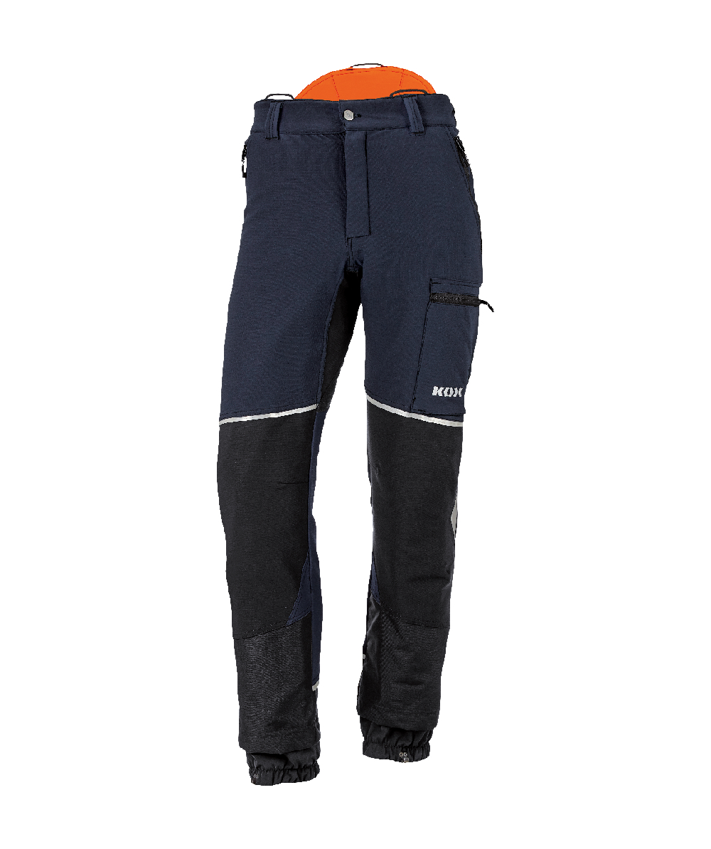 Pantalon anti-coupure Stretch Elch 2.0 KOX bleu fonc/orange, bleu fonc/orange, XX71222